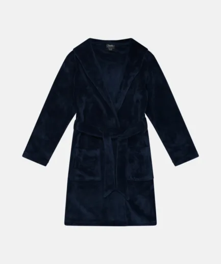 återvunnen Polyester Morgonrock Navy Pojke