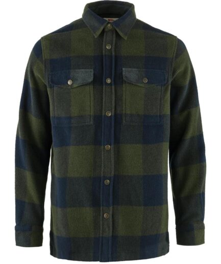 Fjällräven Mens Canada Shirt Grön Deep Forest-dark Navy662-555 Xx-large