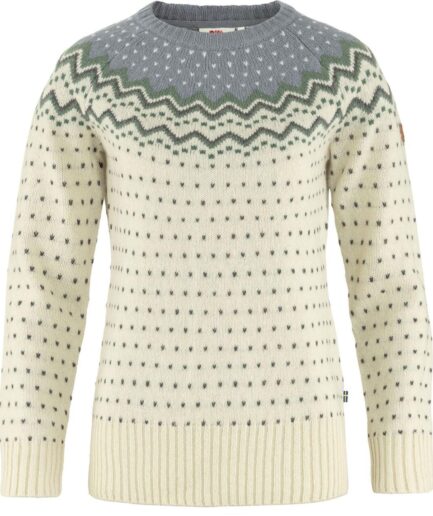 Fjällräven Womens övik Knit Sweater Vit Chalk White-flint Grey113-055 X-large