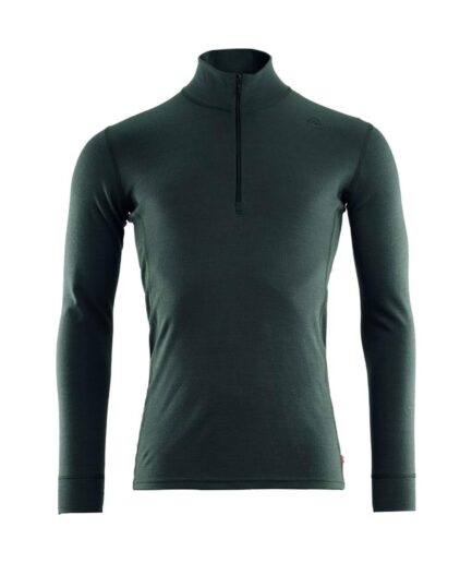 Aclima Mens Warmwool Mock Neck Shirt Grön Green Gables Xx-large