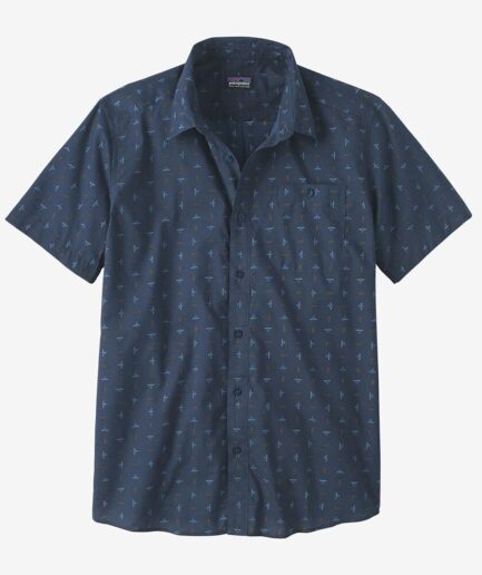 Patagonia Mens Go To Shirt Blå Flying Climb: Tidepool Blue Small