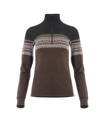 Aclima Womens Designwool Marius Mockneck Brun Andersnatten Xx-large