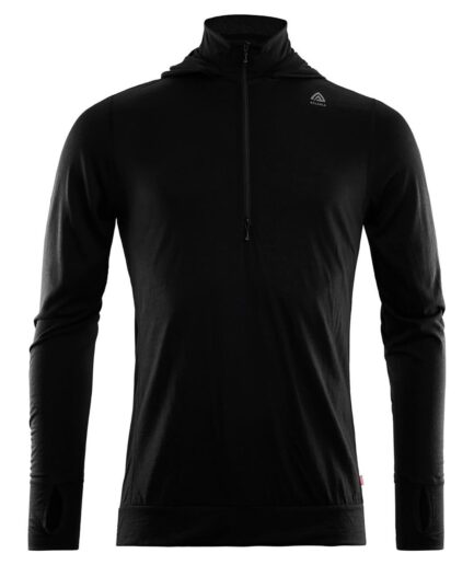 Aclima Mens Lightwool Hoodie Svart Jet Black Small