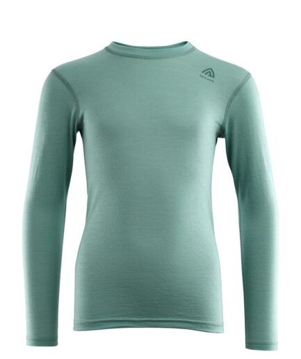Aclima Kids Lightwool Crewneck Blå Oil Blue 160 Cm