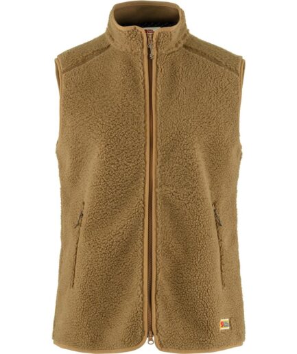 Fjällräven Womens Vardag Pile Fleece Vest Brun Buckwheat Brown232 X-large