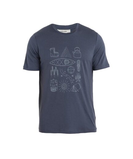 Icebreaker Mens 150 Tech Lite Ii Ss Tee Camp Essen Grå Graphite Small
