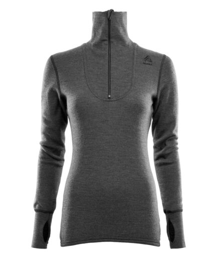 Aclima Womens Doublewool Polo Grå Marengojet Black X-large