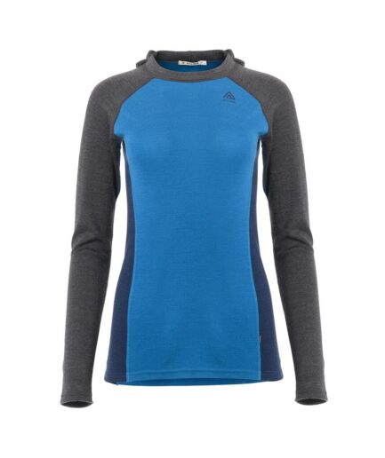 Aclima Womens Warmwool Hoodsweater V2 Grå Marengocorsairnavy Blazer Xx-large