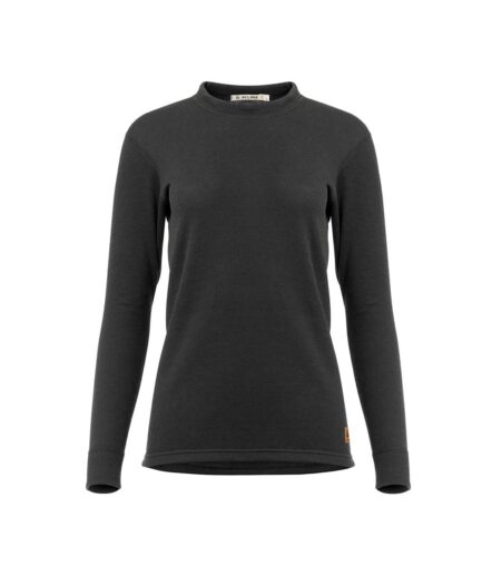 Aclima Womens Woolterry Crew Neck Svart Jet Black Xxx-large