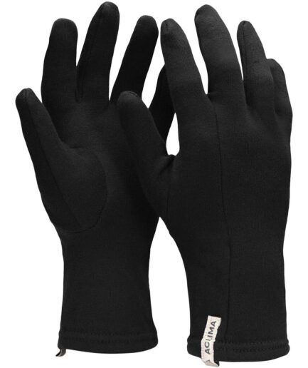 Aclima Woolterry Heavy Liner Golves Svart Jet Black Xx-large