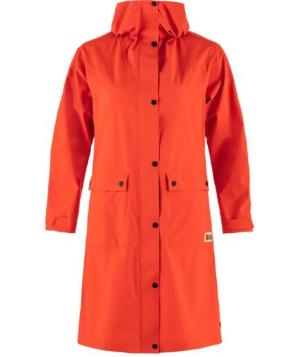 Fjällräven Womens Vardag Rain Parka Orange Flame Orange214 X-large