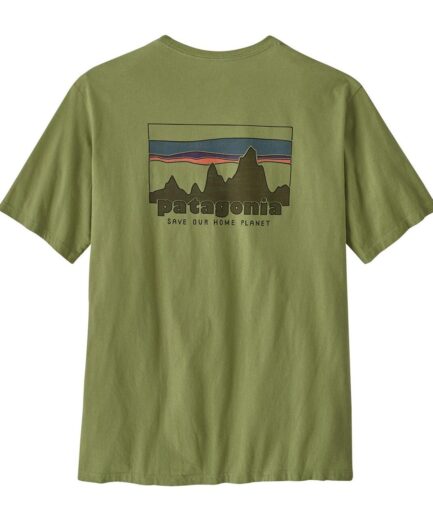 Patagonia Mens 73 Skyline Organic T-shirt Grön Buckhorn Green Small